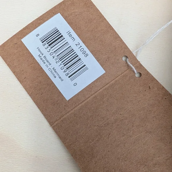 Primitives by Kathy Rustic Mermaid Hook Plaque in Blue, White, Brown - Picture 4 of 4